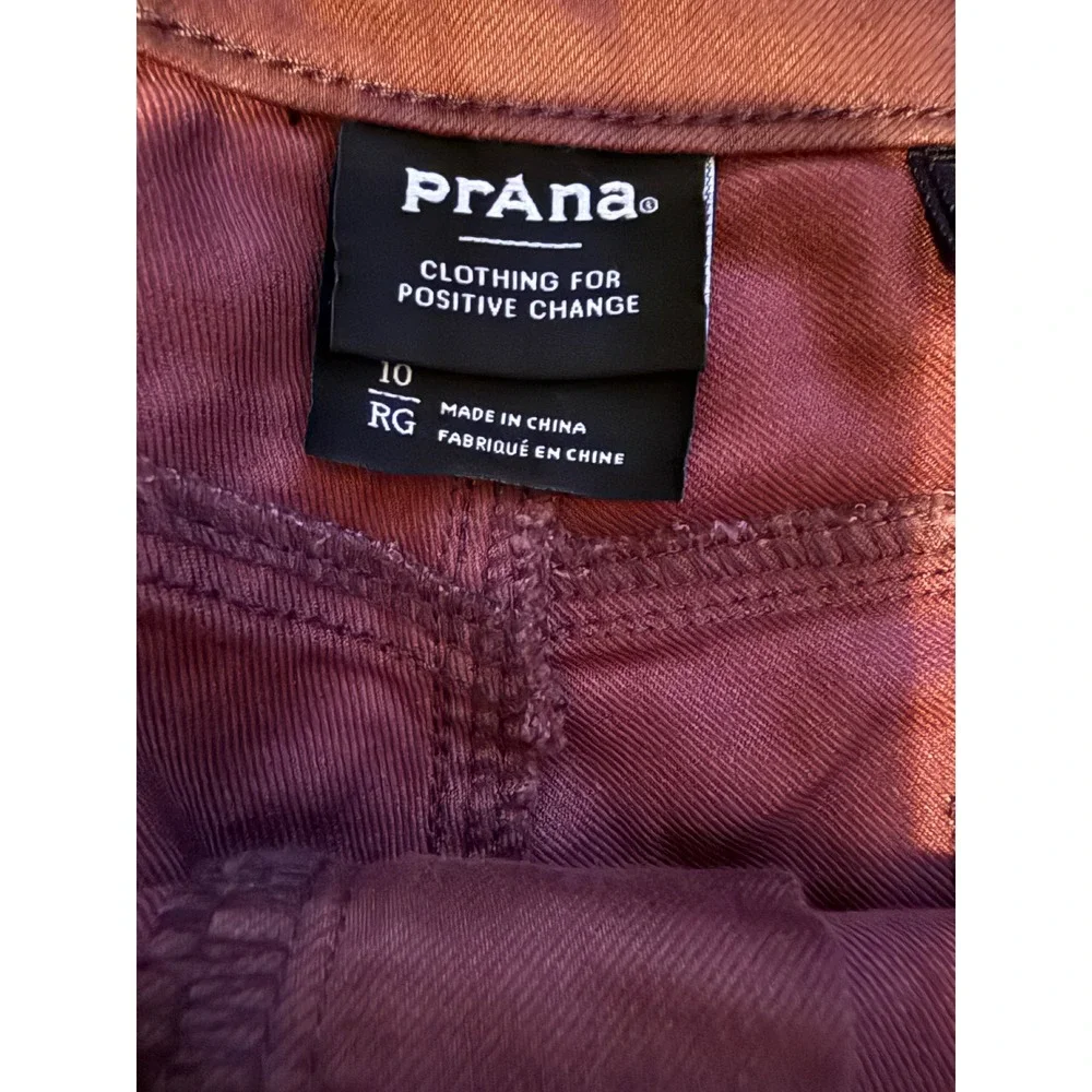 Prana Kayla High Rise Jeans Women's 10 Brown Burgundy Stretch Casual Denim Style